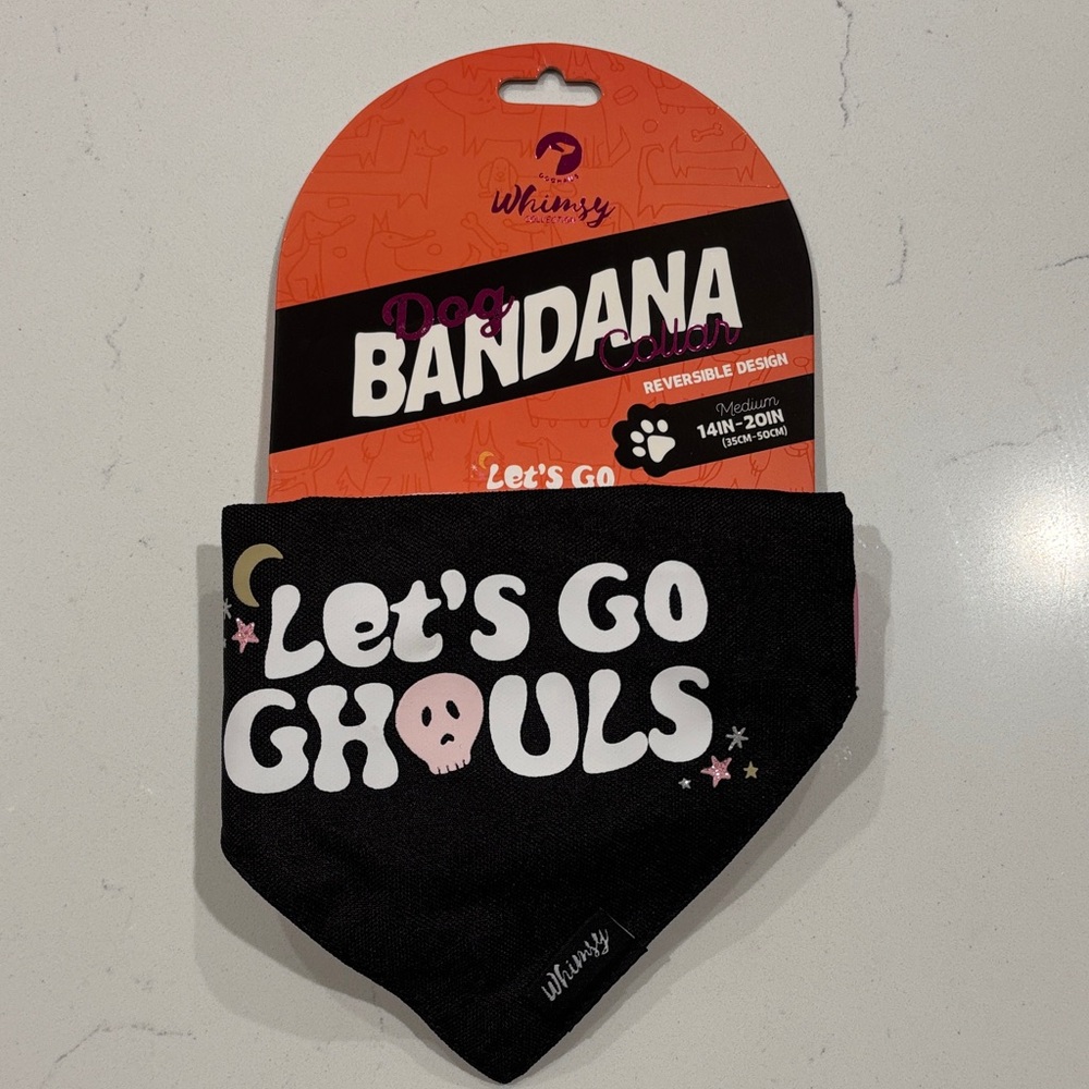 Whimsy by Doghaus Halloween Dog Bandanna - Let's Go Ghouls Design
